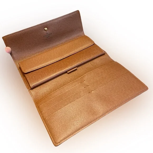 Louis Vuitton W/COA Monogram Portefeiulle Sarah Long Bifold Wallet Like New - Picture 4 of 6